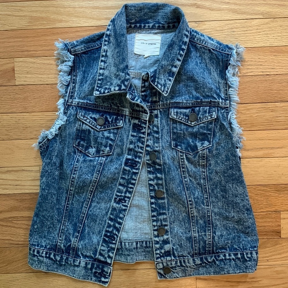 life in progress Acid‎ Wash Denim Vest